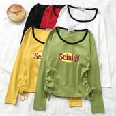 Alkalmi női blúz felirattal és nyakkendővel