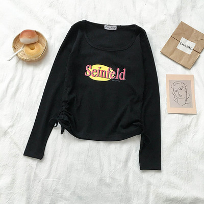 Alkalmi női blúz felirattal és nyakkendővel