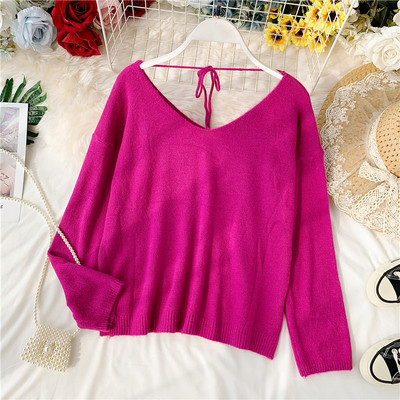 Bluza dama - model lat cu decolteu in V in mai multe culori