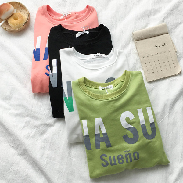 Bluză casual de damă în patru culori cu inscripții