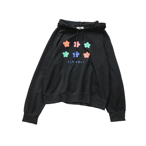 Γυναικεία μπλούζα σε λευκό και μαύρο χρώμα  με κορδόνια και κουκούλα