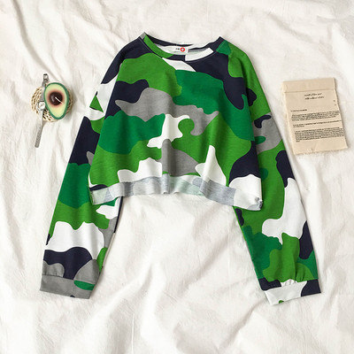 Bluza de dama de camuflaj in trei culori model lat