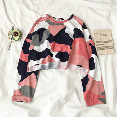 Bluza de dama de camuflaj in trei culori model lat