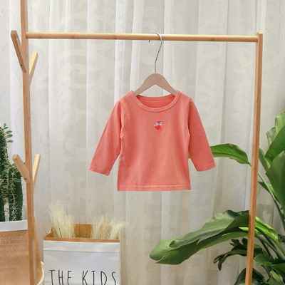 Bluza casual pentru copii cu decolteu O cu broderie in mai multe culori