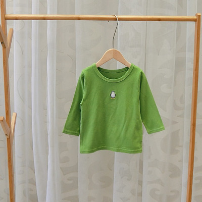 Bluza casual pentru copii cu decolteu O cu broderie in mai multe culori