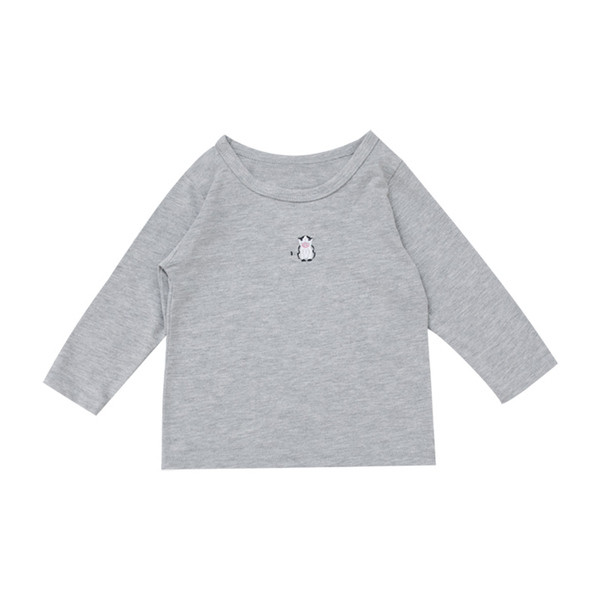 Bluza casual pentru copii cu decolteu O cu broderie in mai multe culori