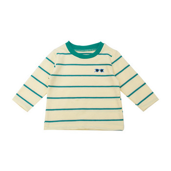 Нов модел раирана детска блуза с О-образно деколте в два цвята