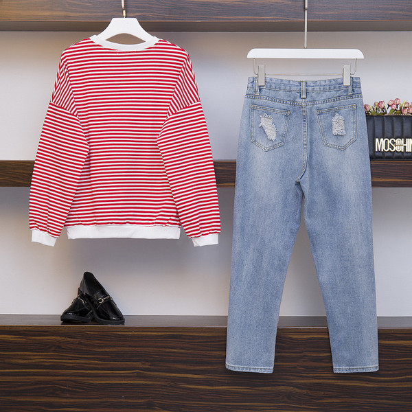 Női blúz és farmer szett 4XL méretig