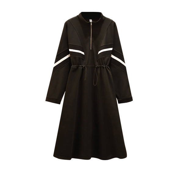 Rochie casual de dama cu legaturi in talie si marimi pana la 5XL