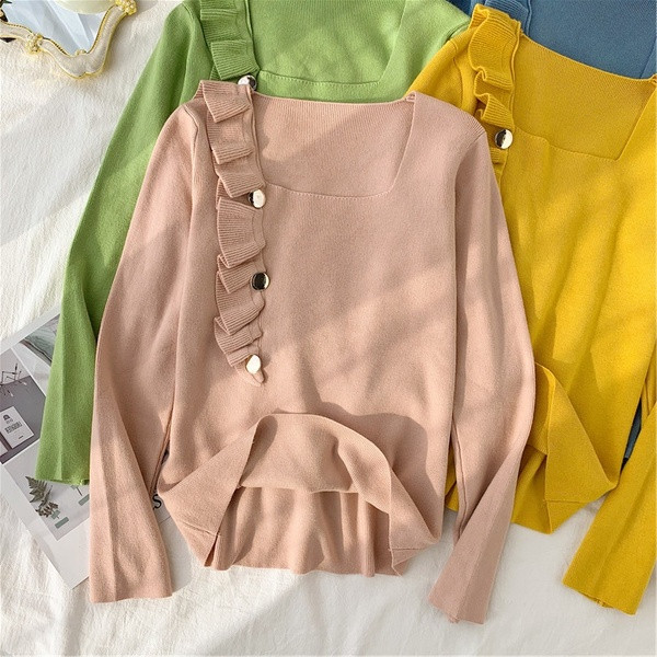 Γυναικεία μπλούζα με τετράγωνο λαιμουδιά σε διάφορα χρώματα