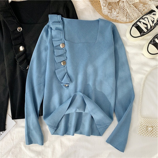 Γυναικεία μπλούζα με τετράγωνο λαιμουδιά σε διάφορα χρώματα