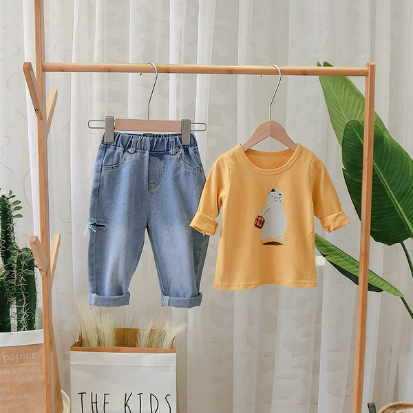 Καθημερινή παιδική μπλούζα με  εφαρμογή - διάφορα χρώματα