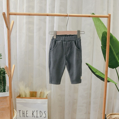 Model nou de pantaloni copii pentru baieti in gri si negru