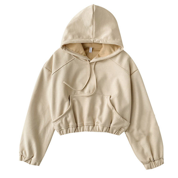 Γυναικείο αθλητικό μπλουζάκι με κουκούλα - κοντό μοντέλο