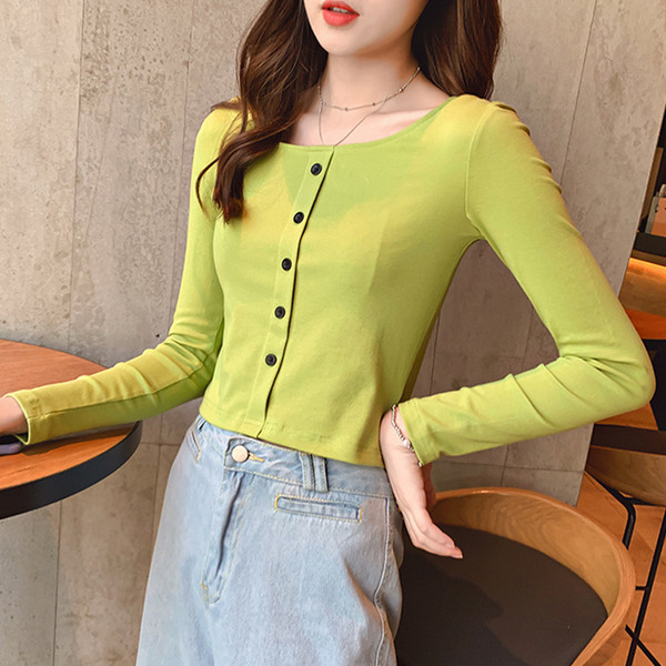 Női blúz három színben, hosszú ujjal és gombokkal