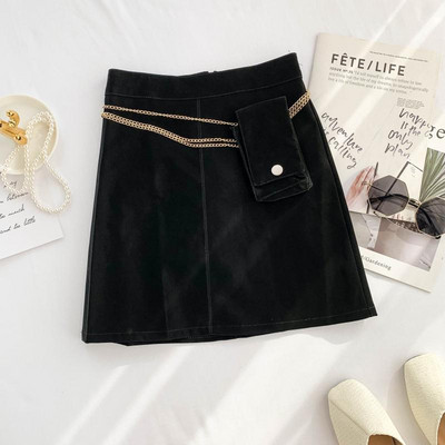 Rövid női szoknya magas derékkal, hat színben