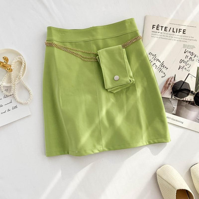 Rövid női szoknya magas derékkal, hat színben