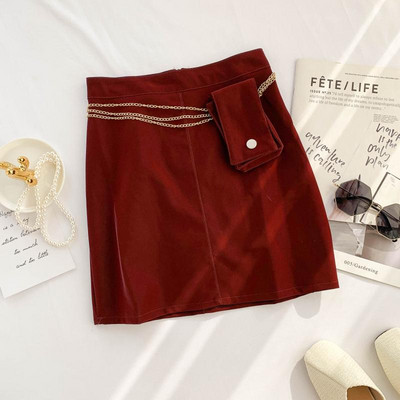 Rövid női szoknya magas derékkal, hat színben