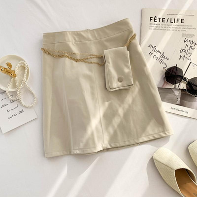 Rövid női szoknya magas derékkal, hat színben