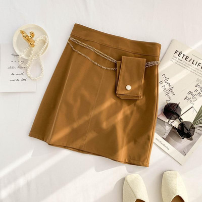 Rövid női szoknya magas derékkal, hat színben