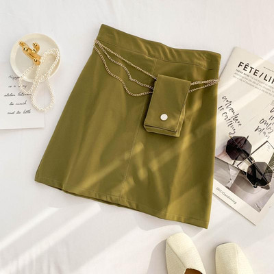 Rövid női szoknya magas derékkal, hat színben