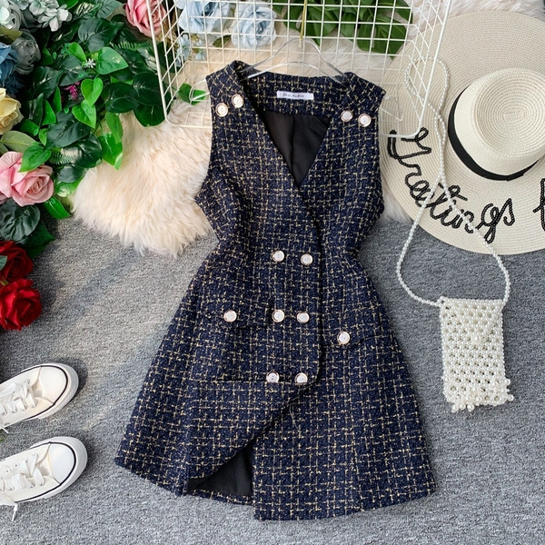 Rochie de dama cu decolteu in V in doua culori