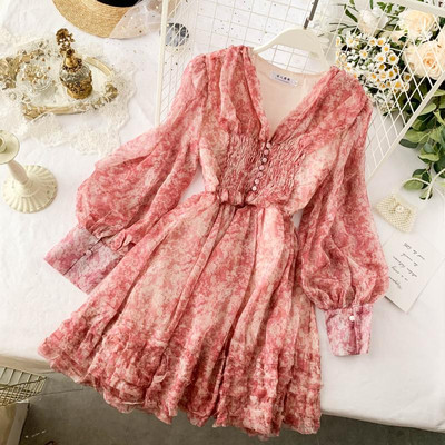 Κομψό γυναικείο φόρεμα με μακρύ μανίκι σε τρία χρώματα