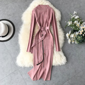 Rochie moderna de dama cu fermoar si curea in mai multe culori