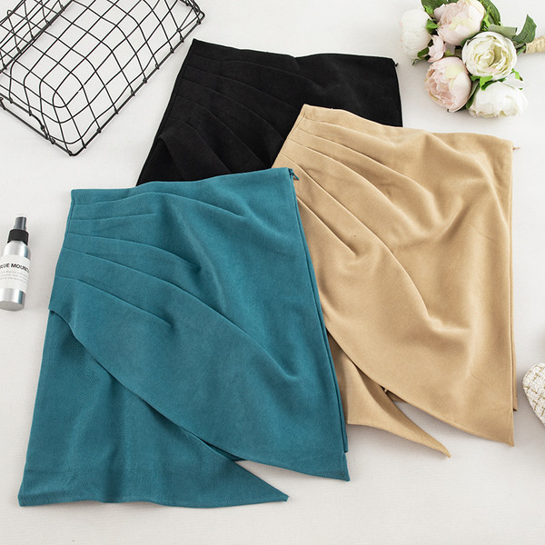 Fusta de dama moderna in patru culori cu fermoar