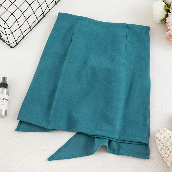 Fusta de dama moderna in patru culori cu fermoar