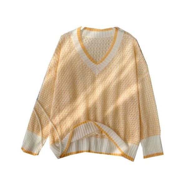 Pulover de damă cu decolteu în V în patru culori