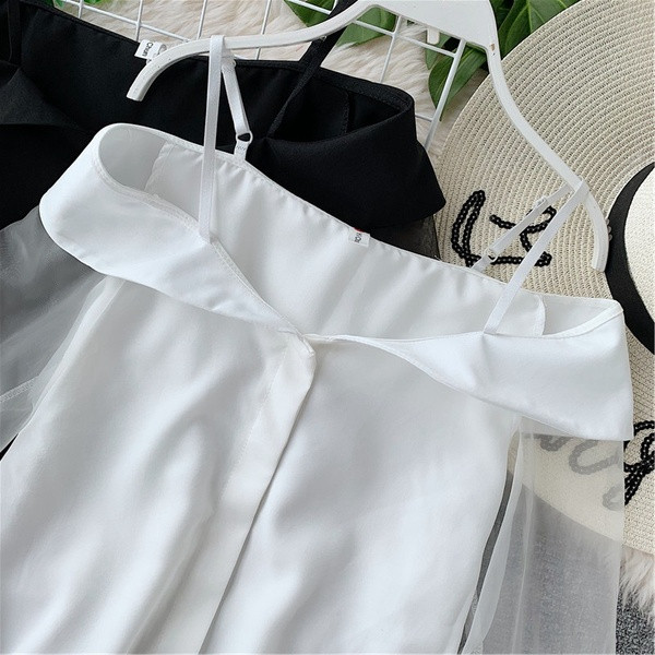 Γυναικεία μπλούζα με μανίκια δαντέλας σε διάφορα χρώματα