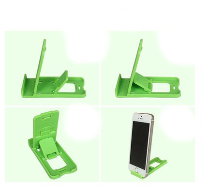 Suport telefon din plastic pentru birou, 5 nivele pentru corectarea unghiului - Culoare verde