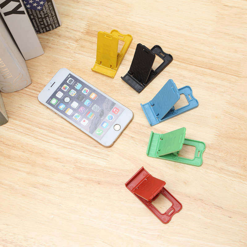 Suport telefon din plastic pentru birou, 5 nivele pentru corectarea unghiului - culoare portocalie