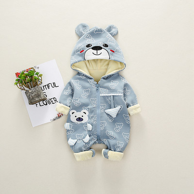 Βρεφική σαλοπέτα για κορίτσια με κουκούλα και στοιχείο 3D