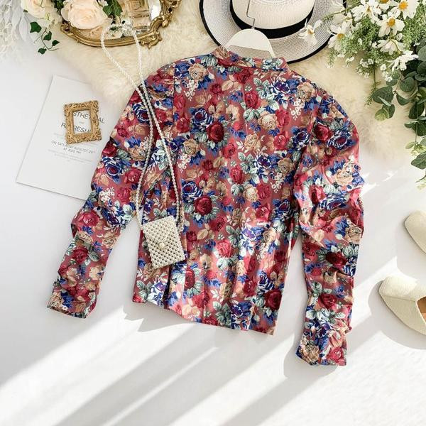 Κομψή γυναικεία μπλούζα με κολάρο με κορδέλα σε δύο χρώματα