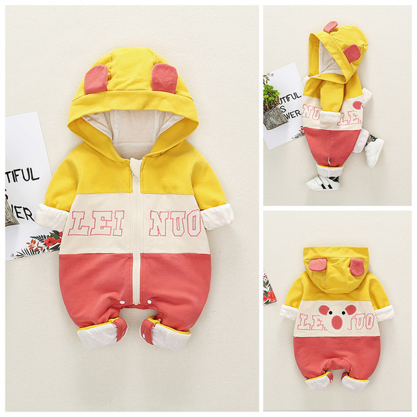 Νέο μοντέλο βρεφική σαλοπέτα  με φερμουάρ και εφαρμογή για κορίτσια και αγόρια