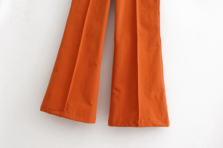 Μακρύ κομψό παντελόνι σε καφέ χρώμα