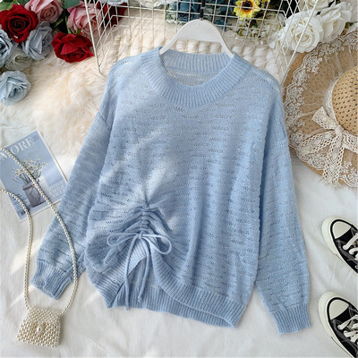 Γυναικείο casual πουλόβερ με O-λαιμό σε διάφορα χρώματα