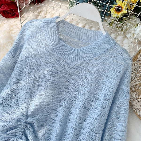 Γυναικείο casual πουλόβερ με O-λαιμό σε διάφορα χρώματα