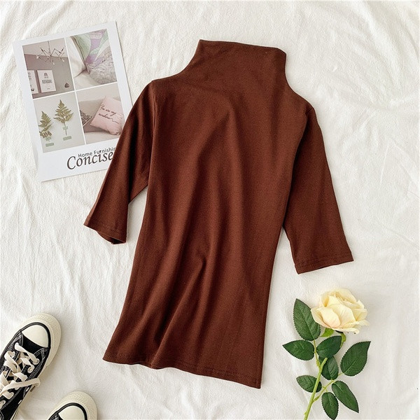 Γυναικεία casual μπλούζα με ψηλό κολάρο πόλο σε διάφορα χρώματα