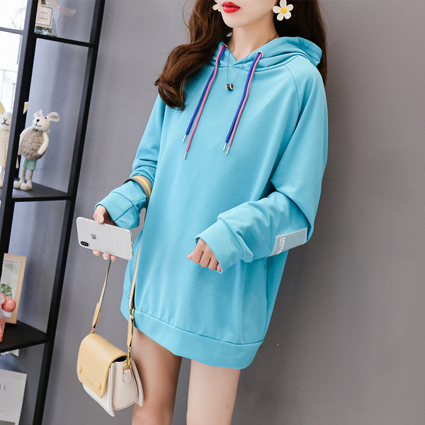 Καθημερινή  γυναικεία μπλούζα με κουκούλα και κορδόνια- σε τέσσερα χρώματα