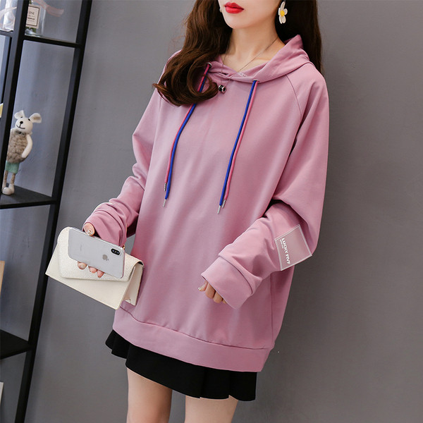 Καθημερινή  γυναικεία μπλούζα με κουκούλα και κορδόνια- σε τέσσερα χρώματα