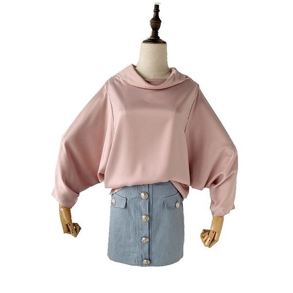 Γυναικεία μοντέρνα μπλούζα με φαρδιά μανίκια σε διάφορα χρώματα