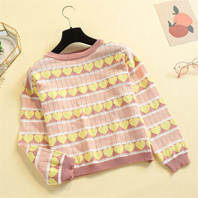 Alkalmi női pulóver zöld és rózsaszín színben