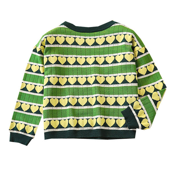 Alkalmi női pulóver zöld és rózsaszín színben