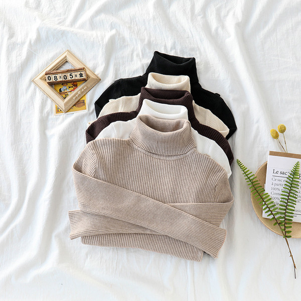 Γυναικεία πουλόβερ με ψηλό γιακά σε διάφορα χρώματα