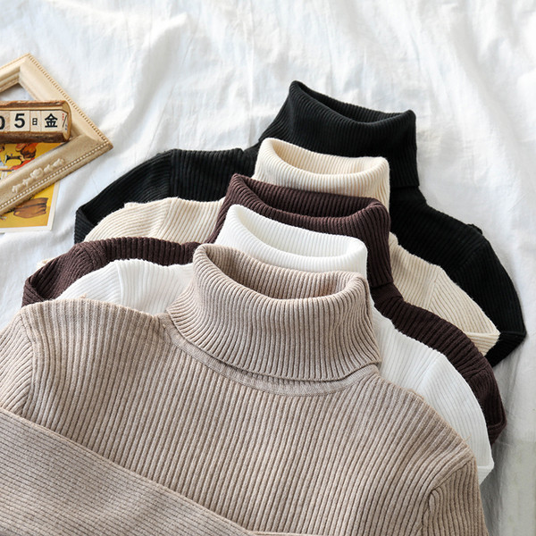 Γυναικεία πουλόβερ με ψηλό γιακά σε διάφορα χρώματα