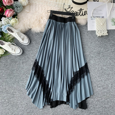 Γυναικεία πλισέ φούστα με ελαστική μέση σε τρία χρώματα