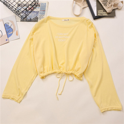 Bluza de dama in mai multe culori cu cravate si inscriptii